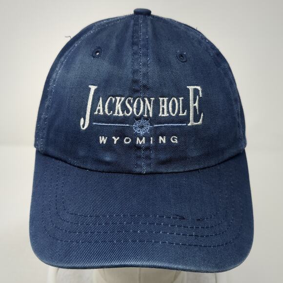 Jackson Hole Wyoming Slideback Baseball Cap Blue One Size The Shirt Company - Picture 2 of 9